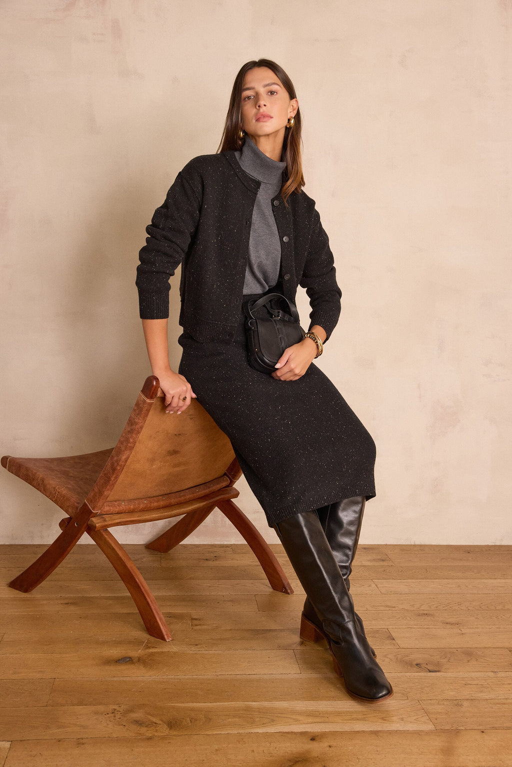 Strickrock Caline – Schwarz