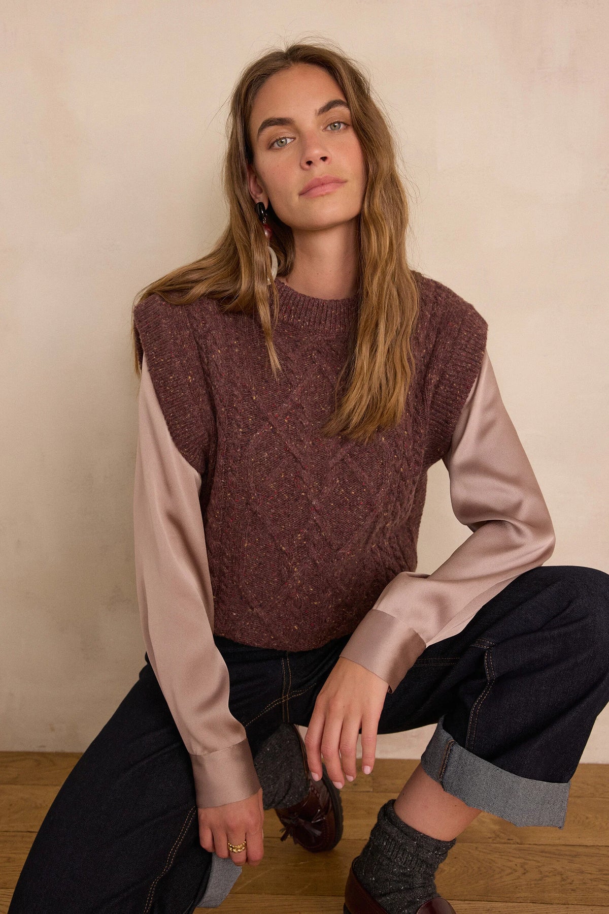 Balkis sweater - Aubergine