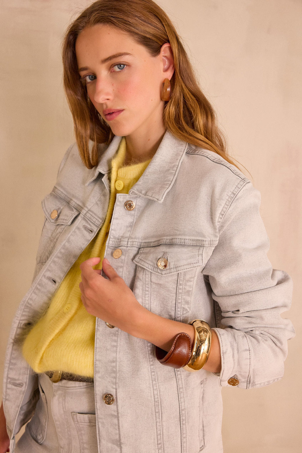 Blouson Sophie Denim - Gris Souris