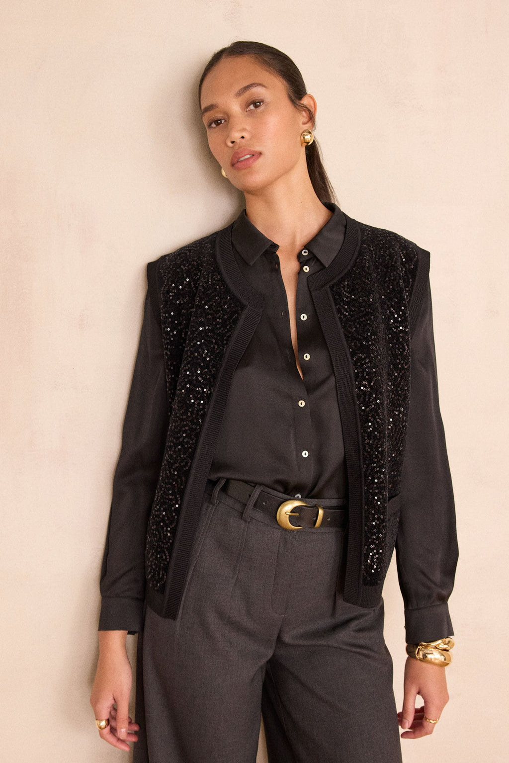 Strickjacke Becka - Schwarz