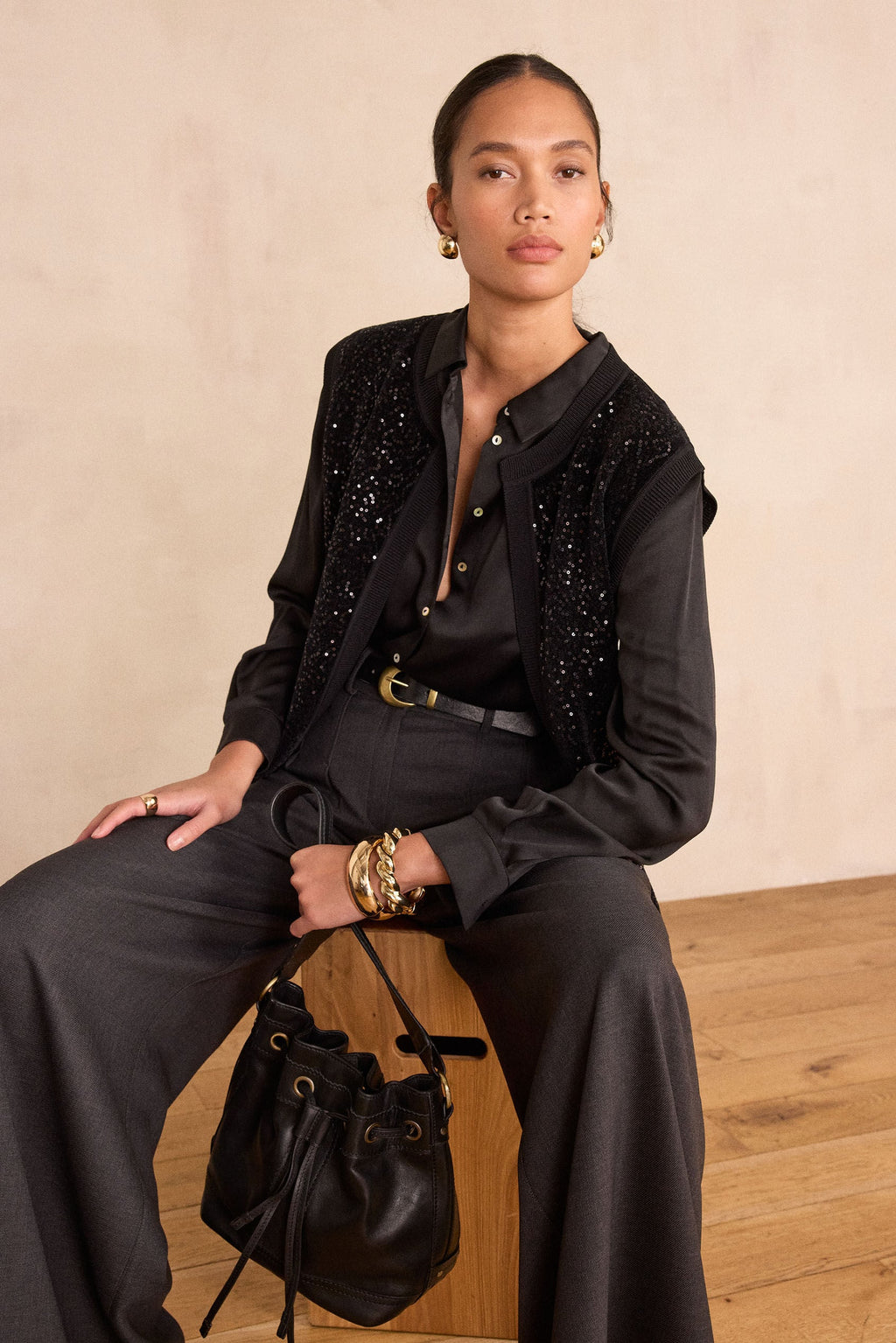 Strickjacke Becka - Schwarz