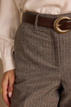 Pantalon Ferguson Rayé - Taupe Clair