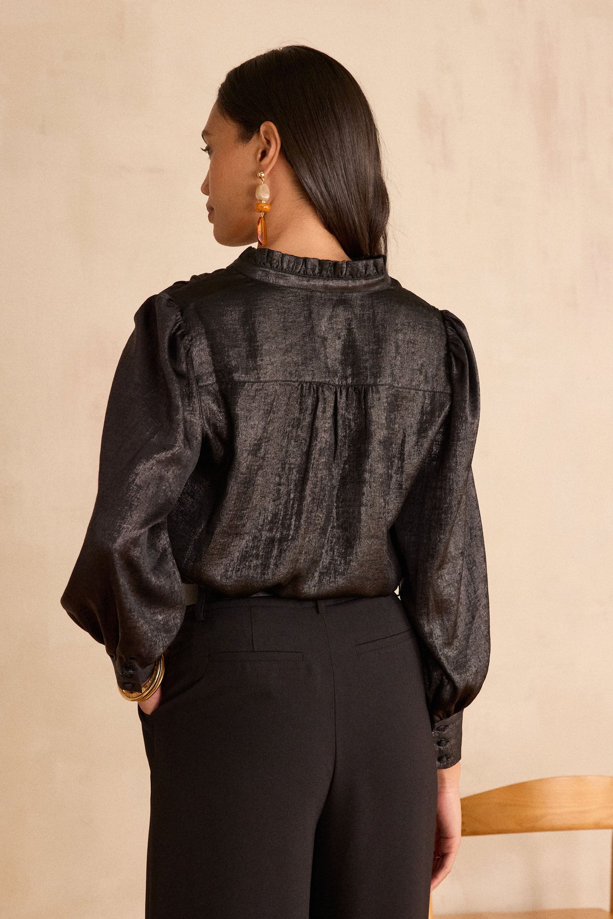 Blus Beth Foil - Svart