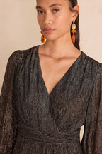 Kleid Flou Loumia Foil - Schwarz