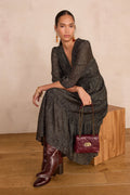Kleid Flou Loumia Foil - Schwarz