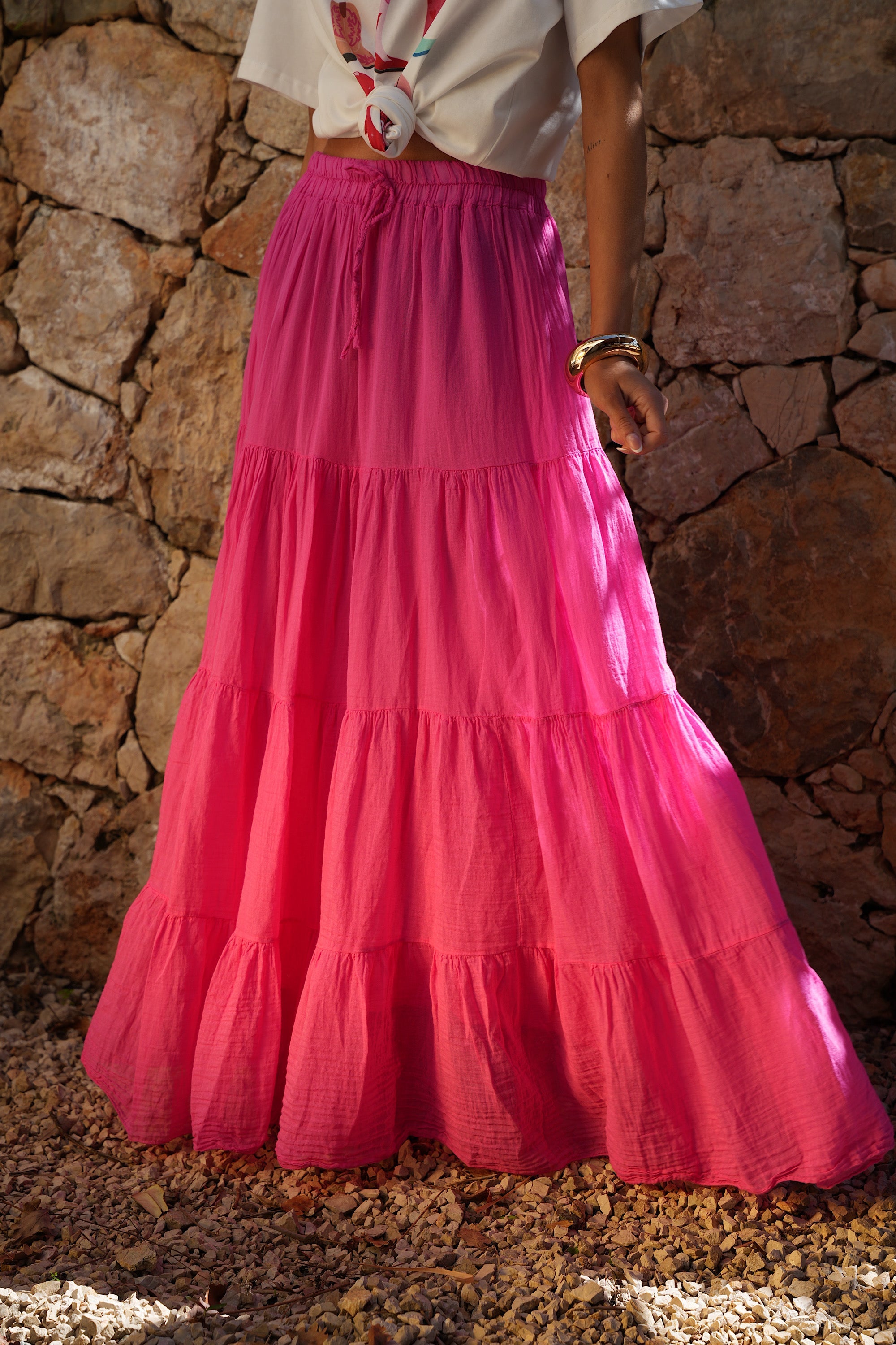 Chloé Long Skirt - Pink