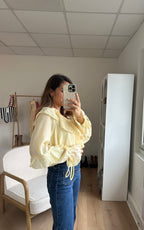 Pale Yellow Iris Blouse