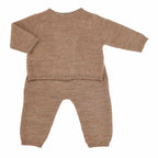 Aimé Heather Beige Knit Set 100% Wool - Baby
