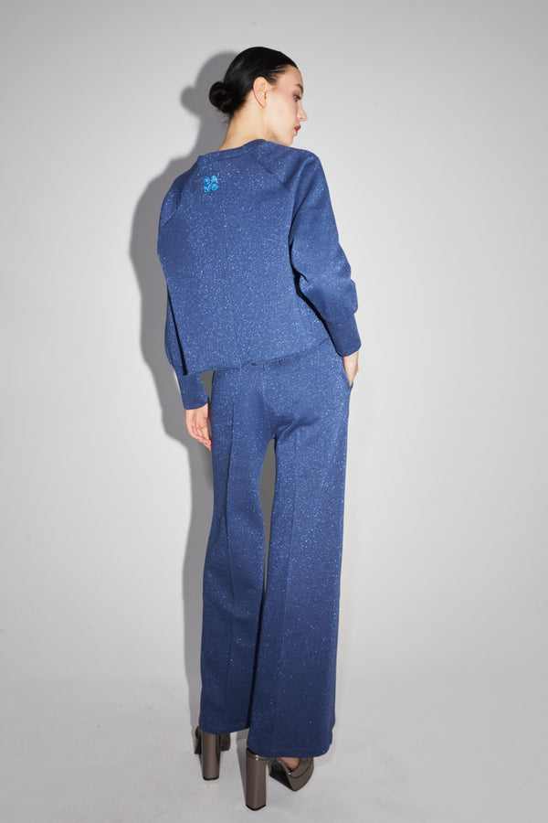 Hose Neil Aus Lurex-Jersey - Blau