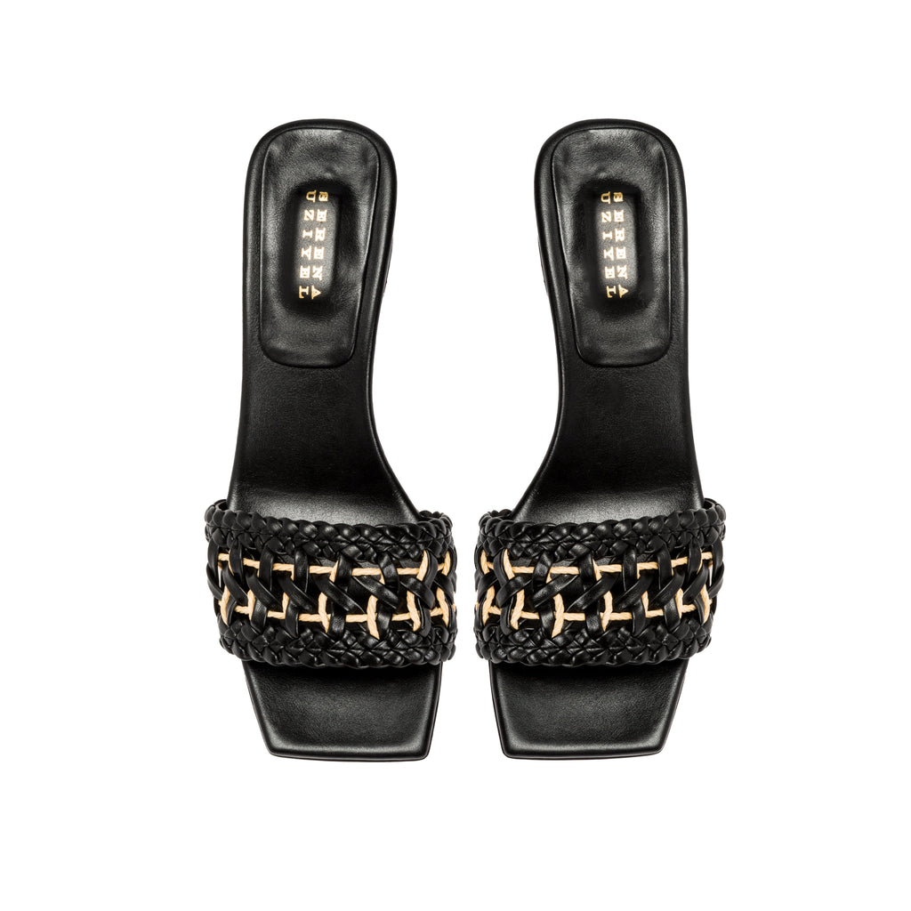 Almeria Black High-Heel Sandal