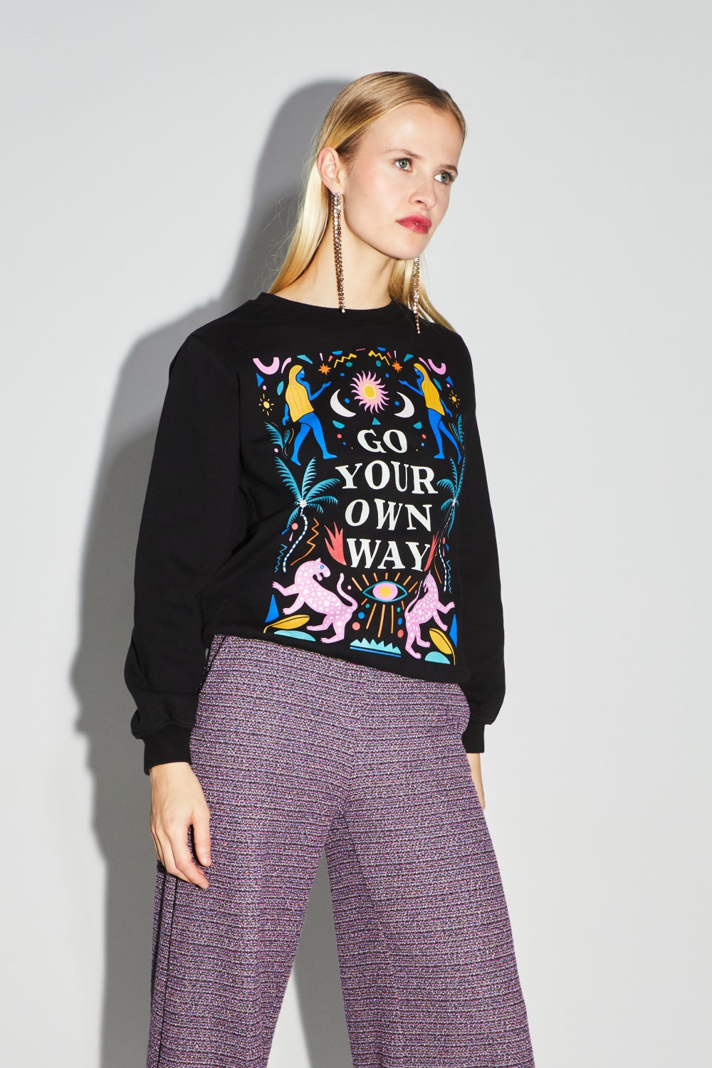 Sweatshirt Eddie Go Your Own Way - Svart