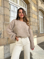 Pull en laine Taupe Henri