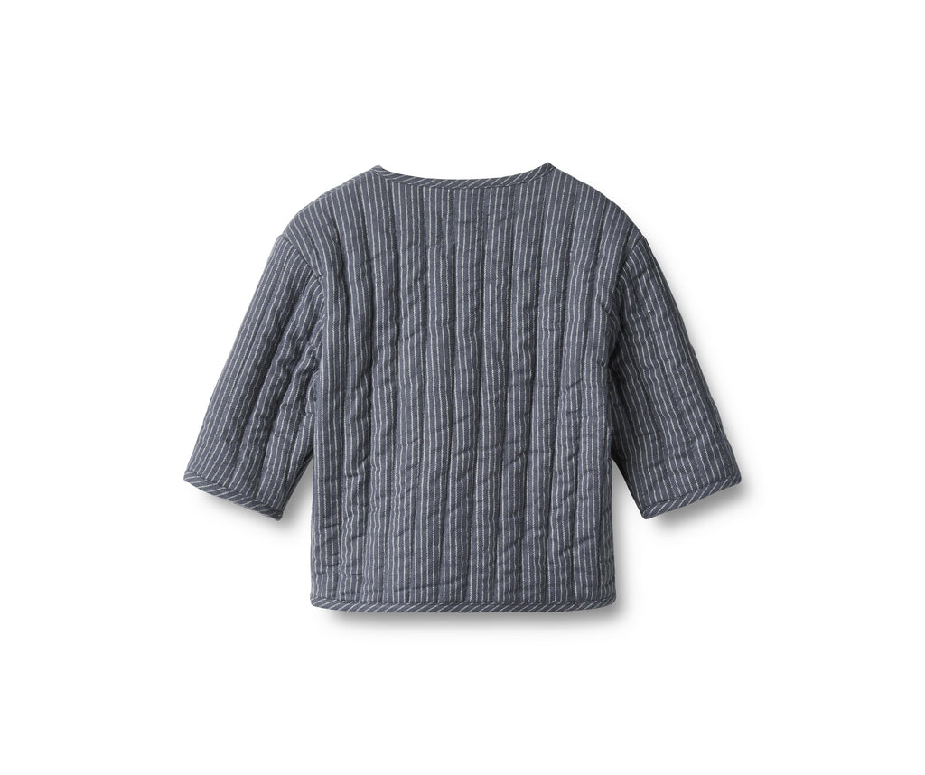 Veste Matelassée Siggo - Greyblue Slub Stripe