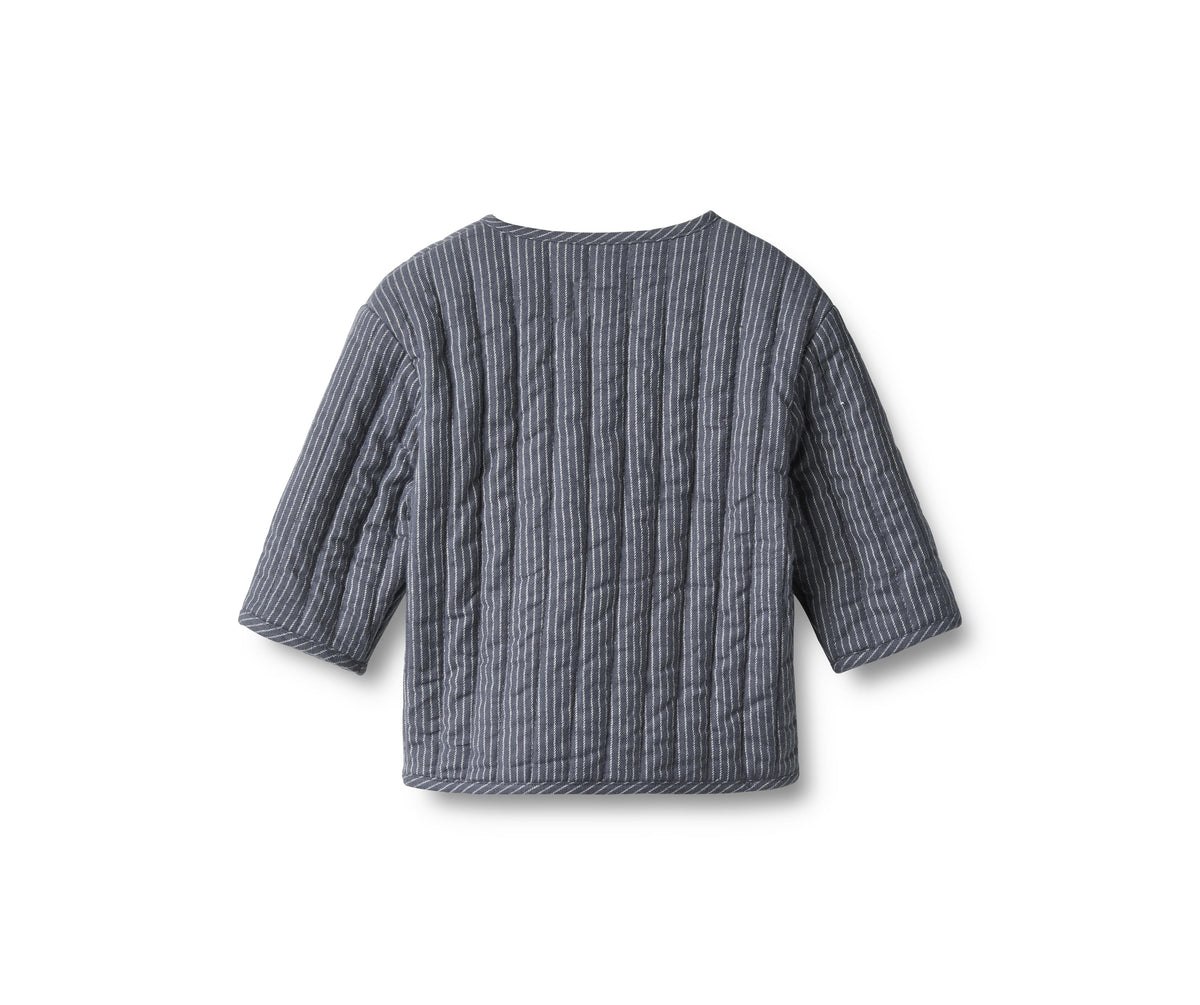 Veste Matelassée Siggo - Greyblue Slub Stripe