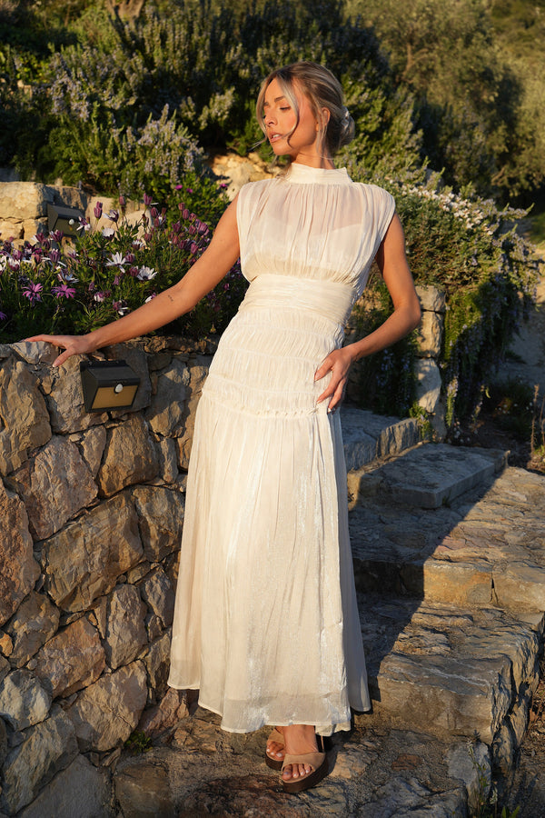 Anita Long Dress - Cream