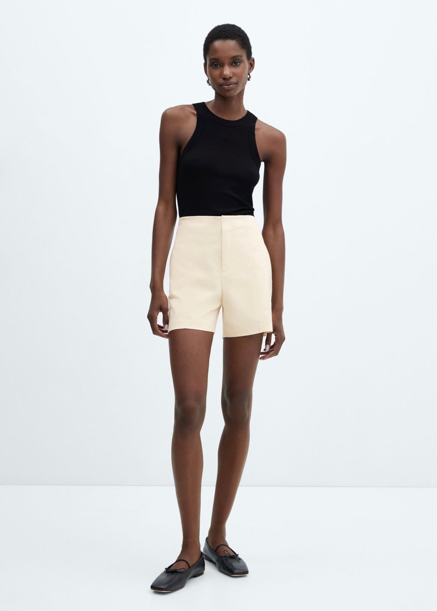 Short Droit Taille Haute