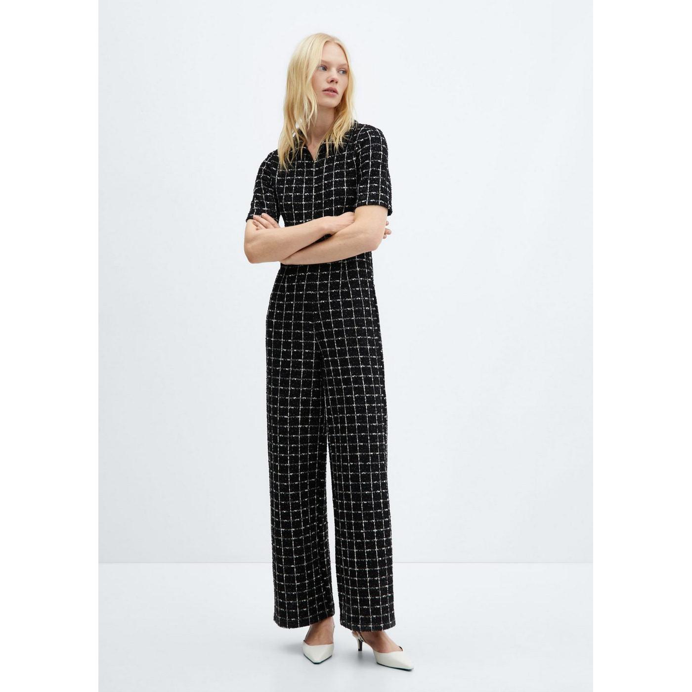 Mono Tweed Manga Corta - Black