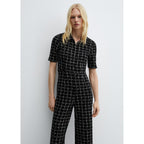 Mono Tweed Manga Corta - Black