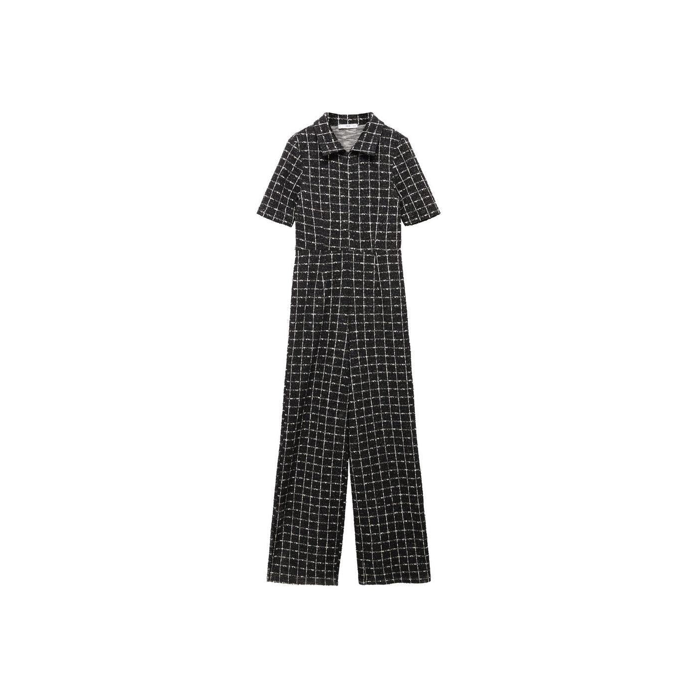 Mono Tweed Manga Corta - Black