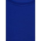 Short-Sleeved Ribbed Knit T-Shirt - Blue
