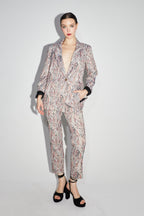 Broek Silvana Jacquard Paisley - Wit