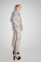 Broek Silvana Jacquard Paisley - Wit