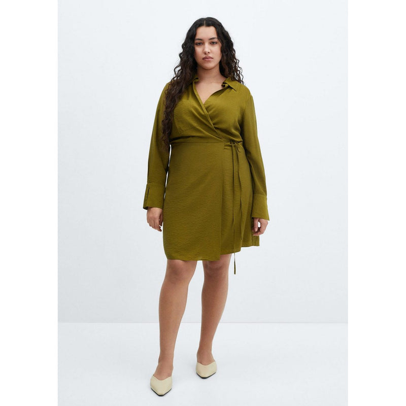 Robe Cache-Coeur Noeud - Khaki