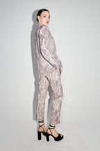 Broek Silvana Jacquard Paisley - Wit
