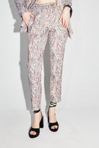 Broek Silvana Jacquard Paisley - Wit