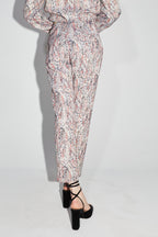 Broek Silvana Jacquard Paisley - Wit