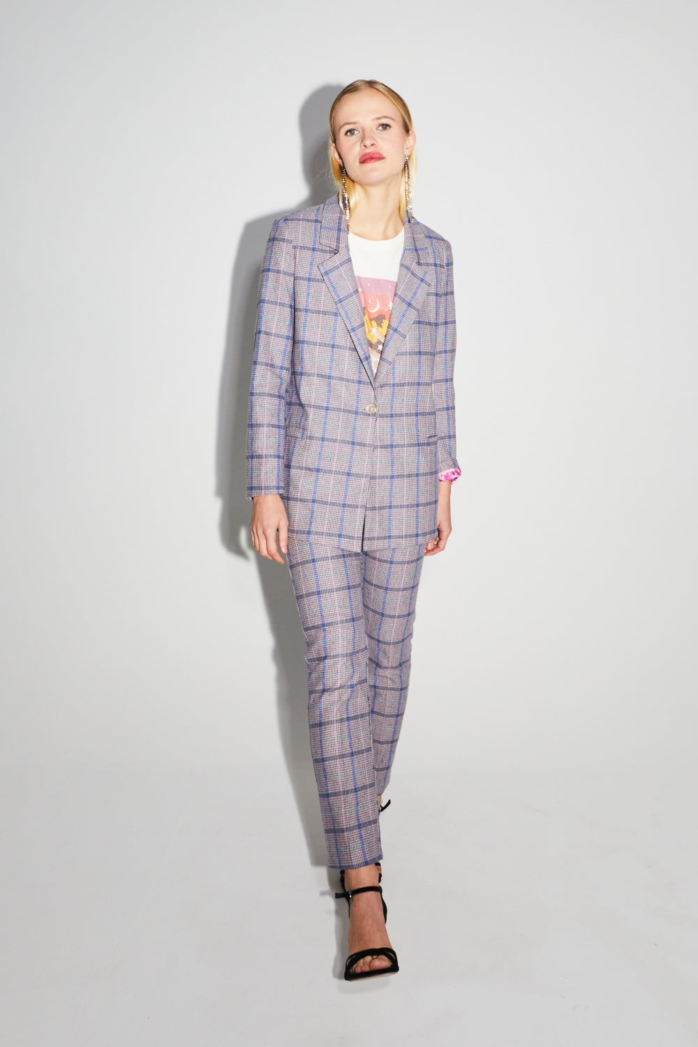 Los pantalones de tartán rosa Silvana