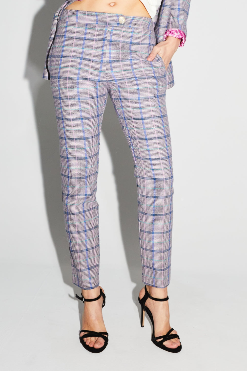 Los pantalones de tartán rosa Silvana