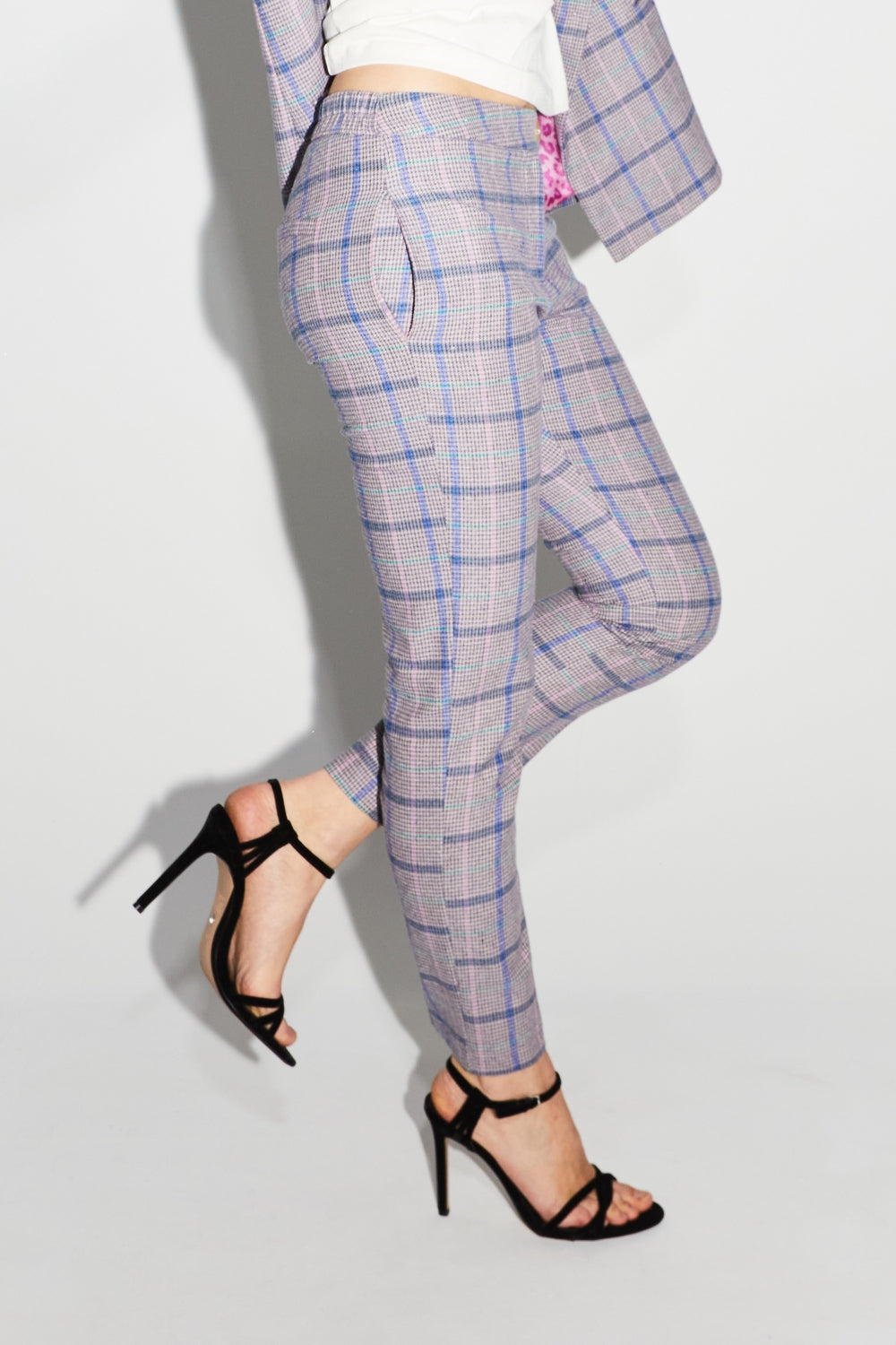 Los pantalones de tartán rosa Silvana