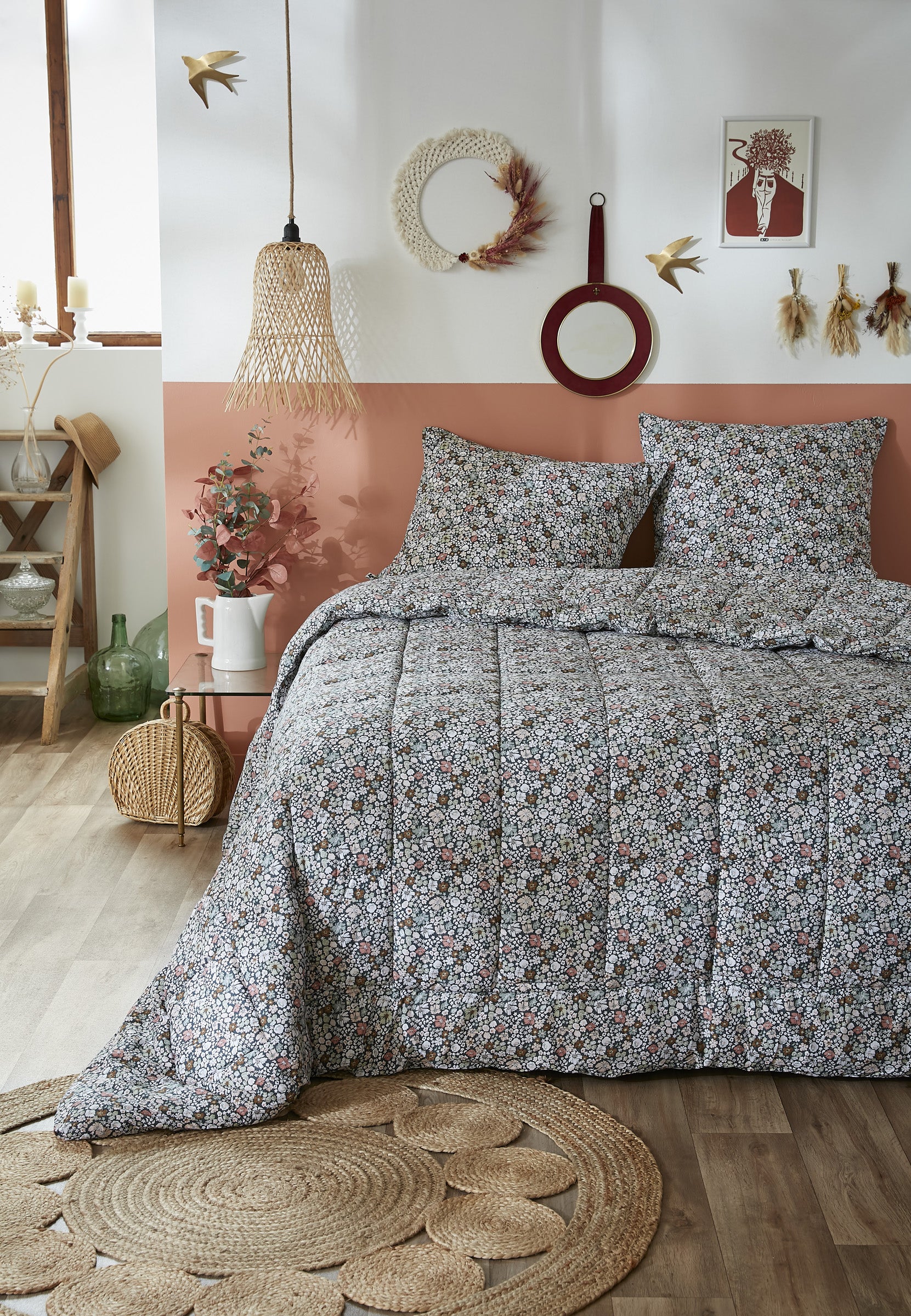 Edredón Estampado + Funda(s) De Almohada - Algodón Estampado - Malia