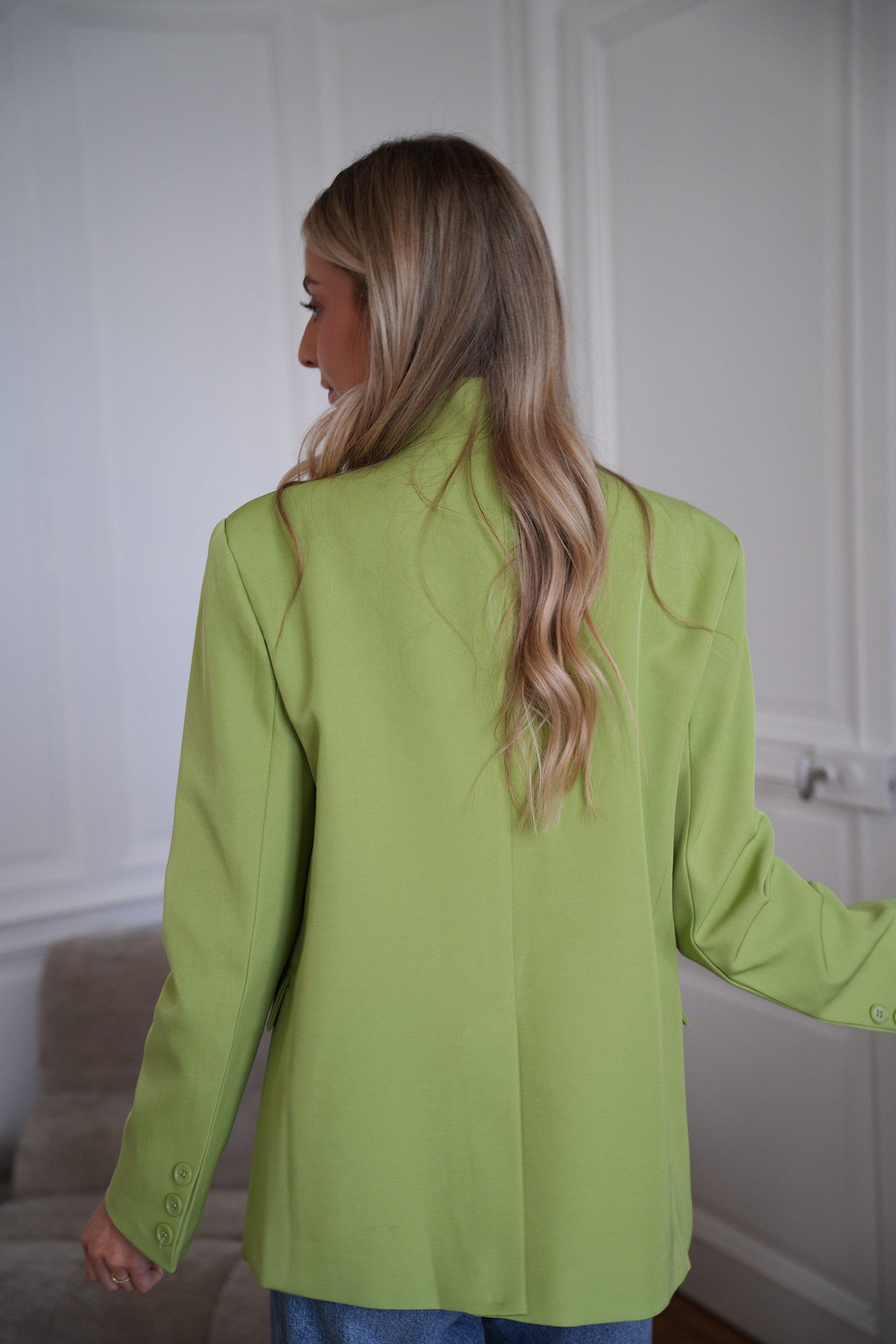 Manon Asymmetrical Blazer - Green