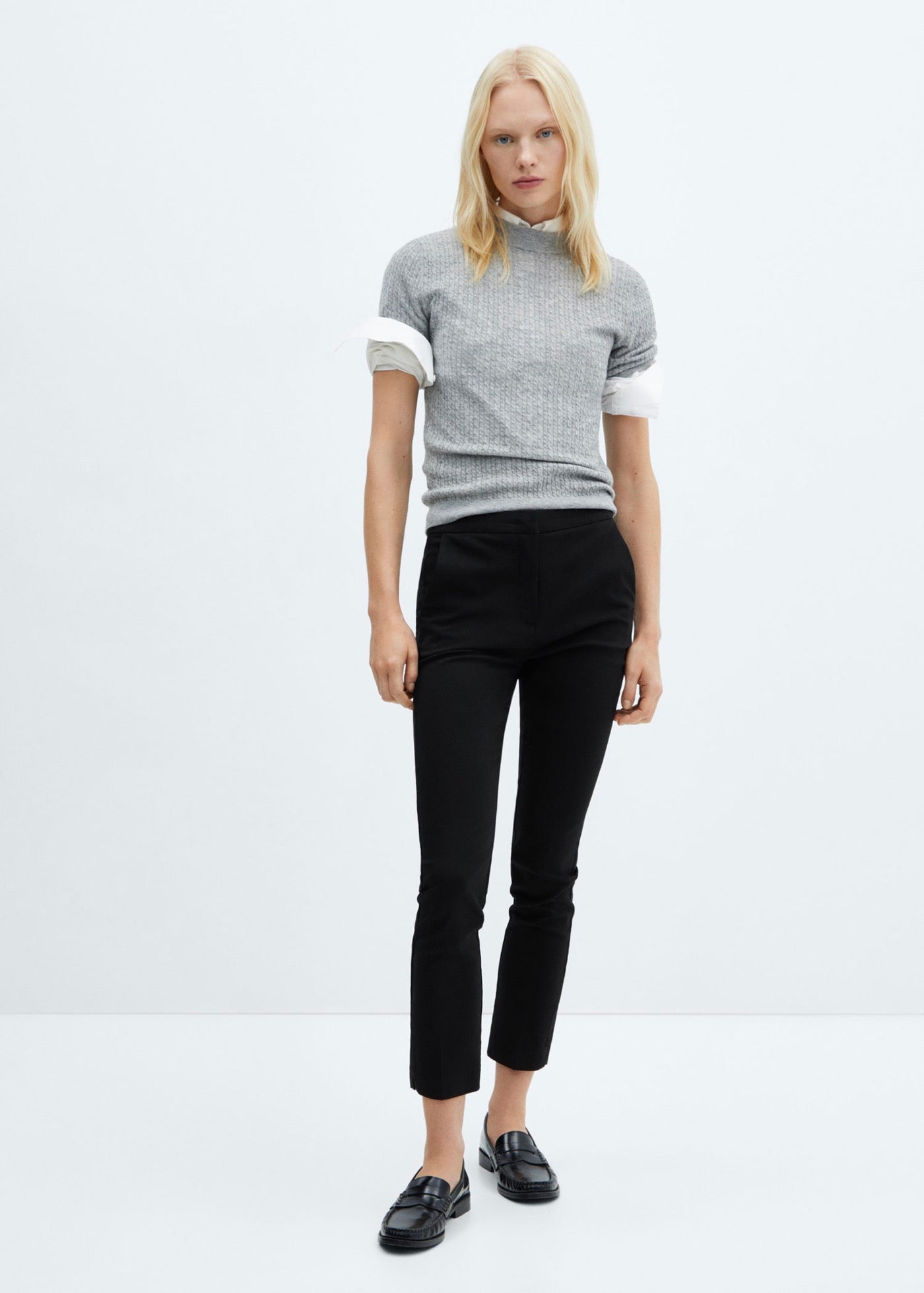 Pantalon Skinny Crop - Black