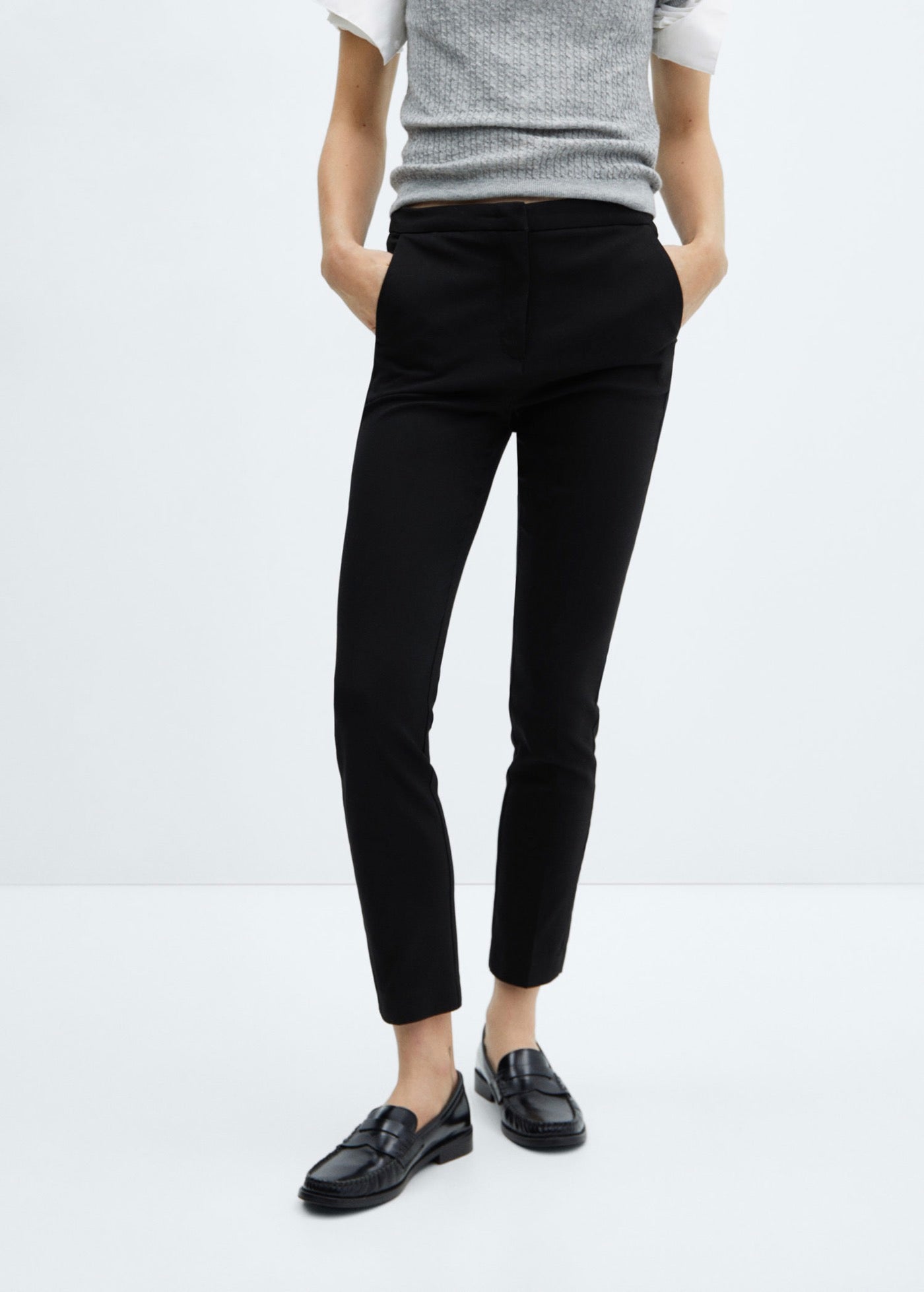 Pantalon Skinny Crop - Black
