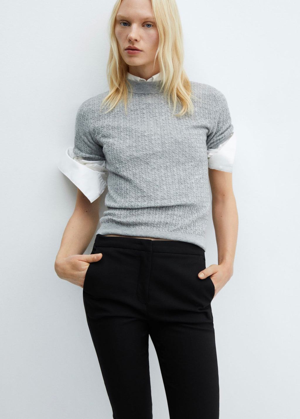 Pantalon Skinny Crop - Black