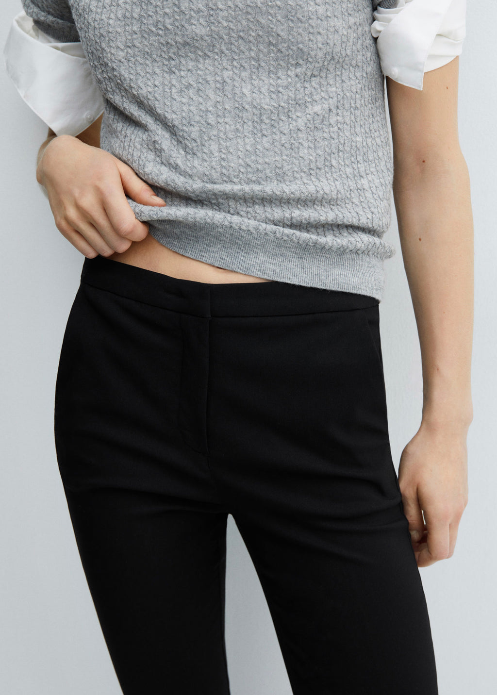Pantalon Skinny Crop - Black