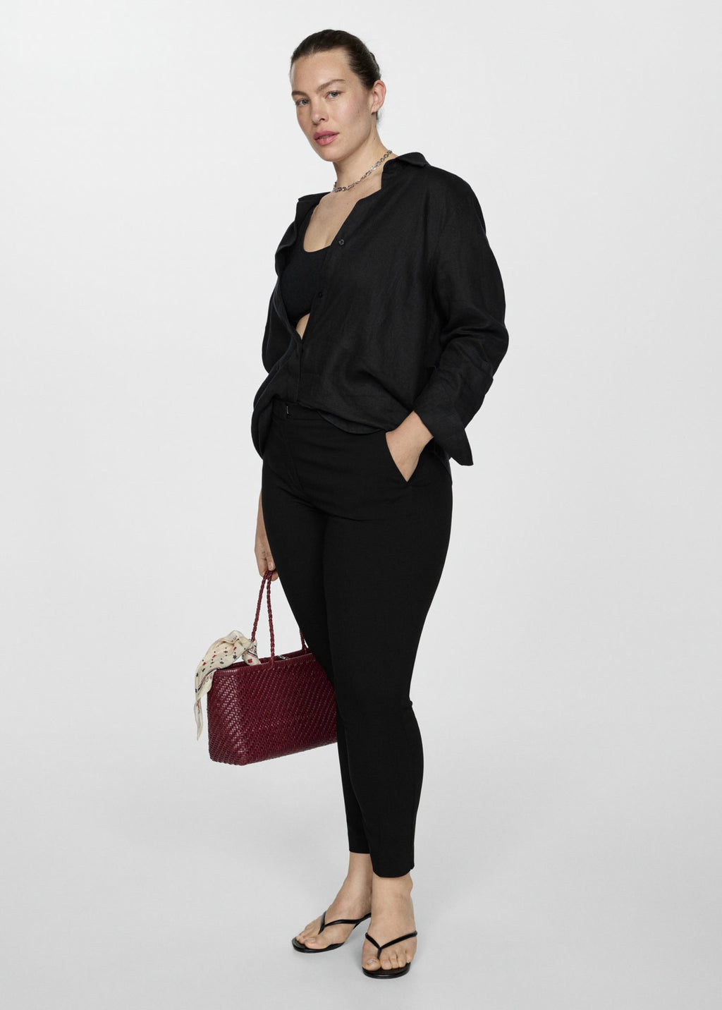 Pantalon Skinny Crop - Black