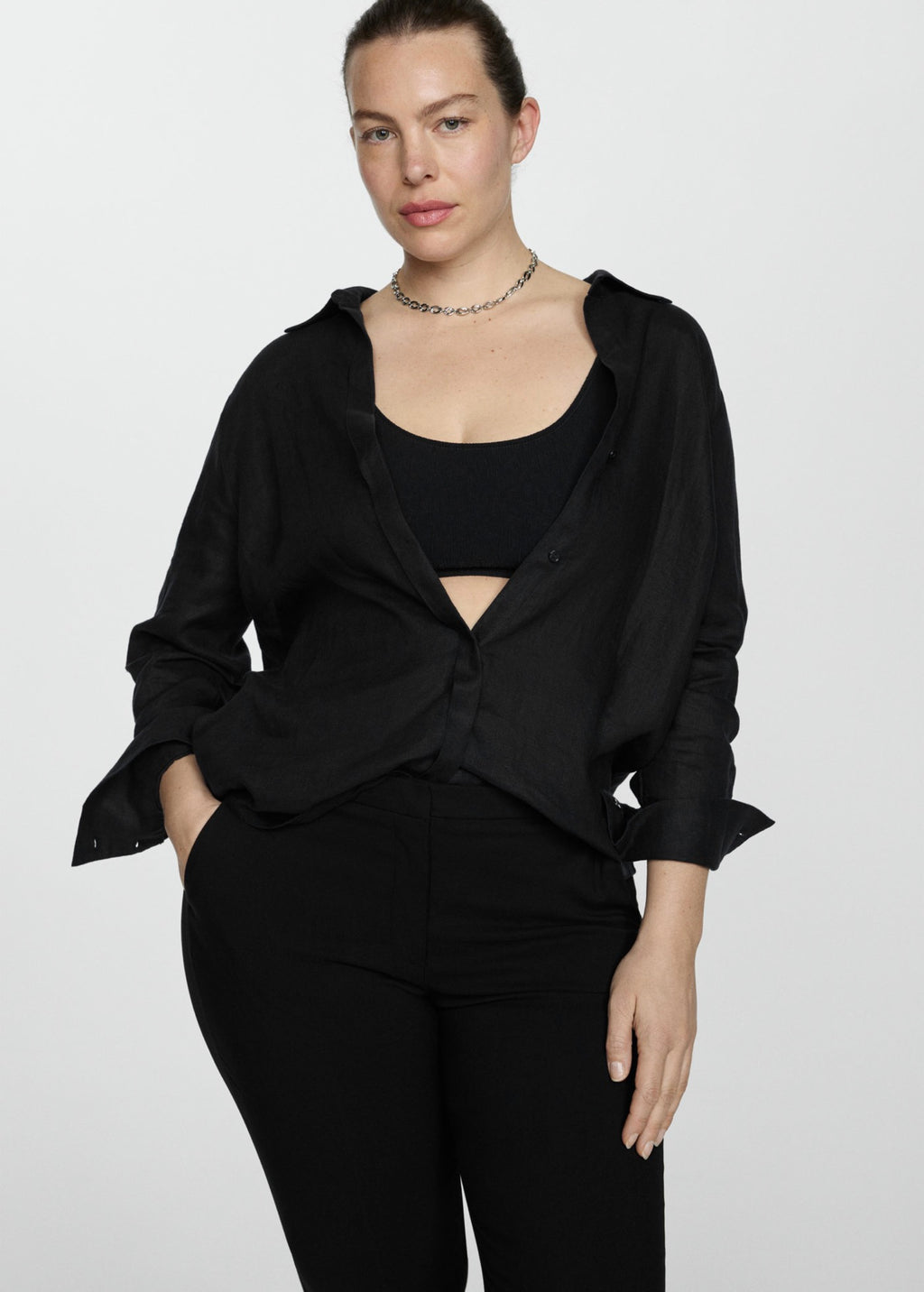 Pantalon Skinny Crop - Black
