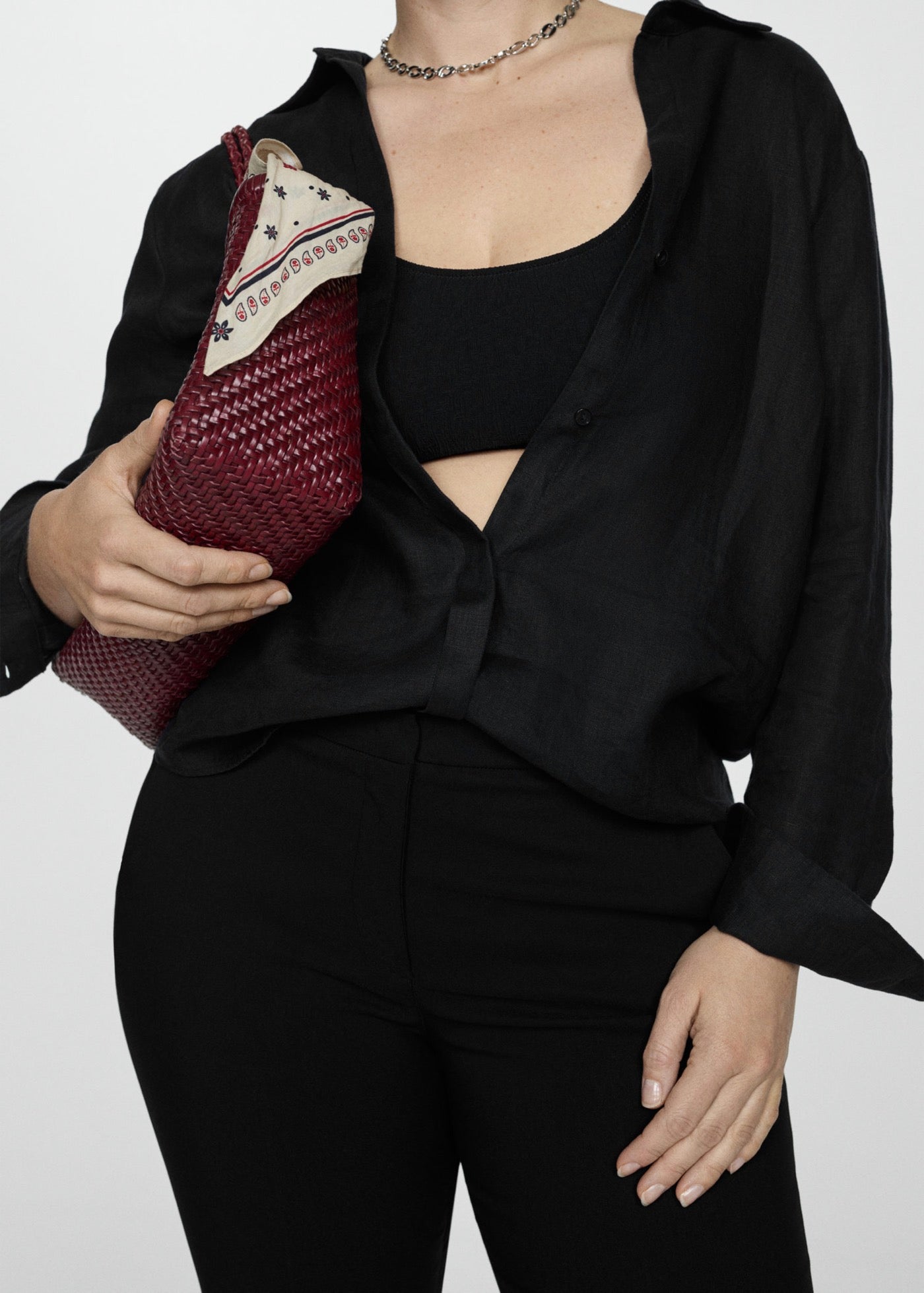 Pantalon Skinny Crop - Black
