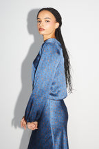 La Blouse Daisy Cache Coeur Réversible Halo Blue