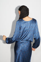 La Blouse Daisy Cache Coeur Réversible Halo Blue