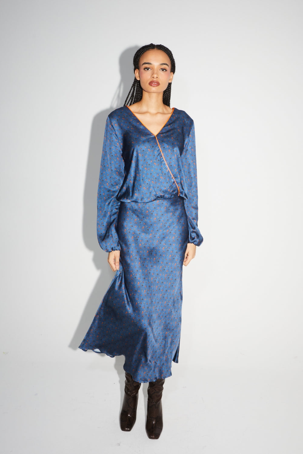 La Blouse Daisy Cache Coeur Réversible Halo Blue