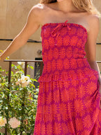 Orange Linen Dress Casiopea