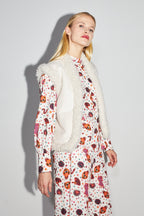 The Zoé Chaqueta Teddy Sin Mangas Con Efecto Nubuck