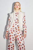 The Zoé Chaqueta Teddy Sin Mangas Con Efecto Nubuck