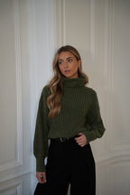 Pull Col Roulé Jules - Kaki