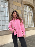 Céleste candy pink denim jacket